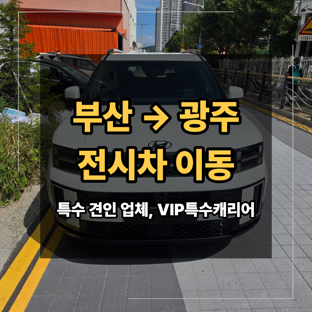 부산 전라도 광주 전시차 카 캐리어 장거리 이동 시 확인 기준